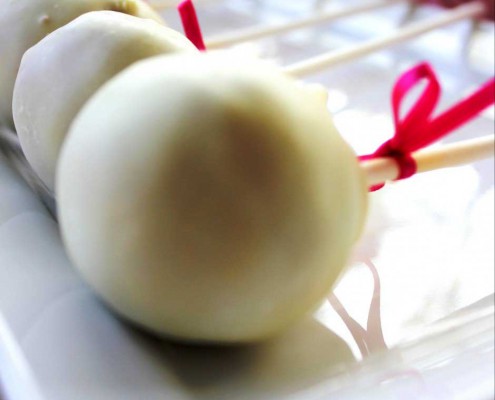 Zitronen Cake Pops Frischkäse Frosting