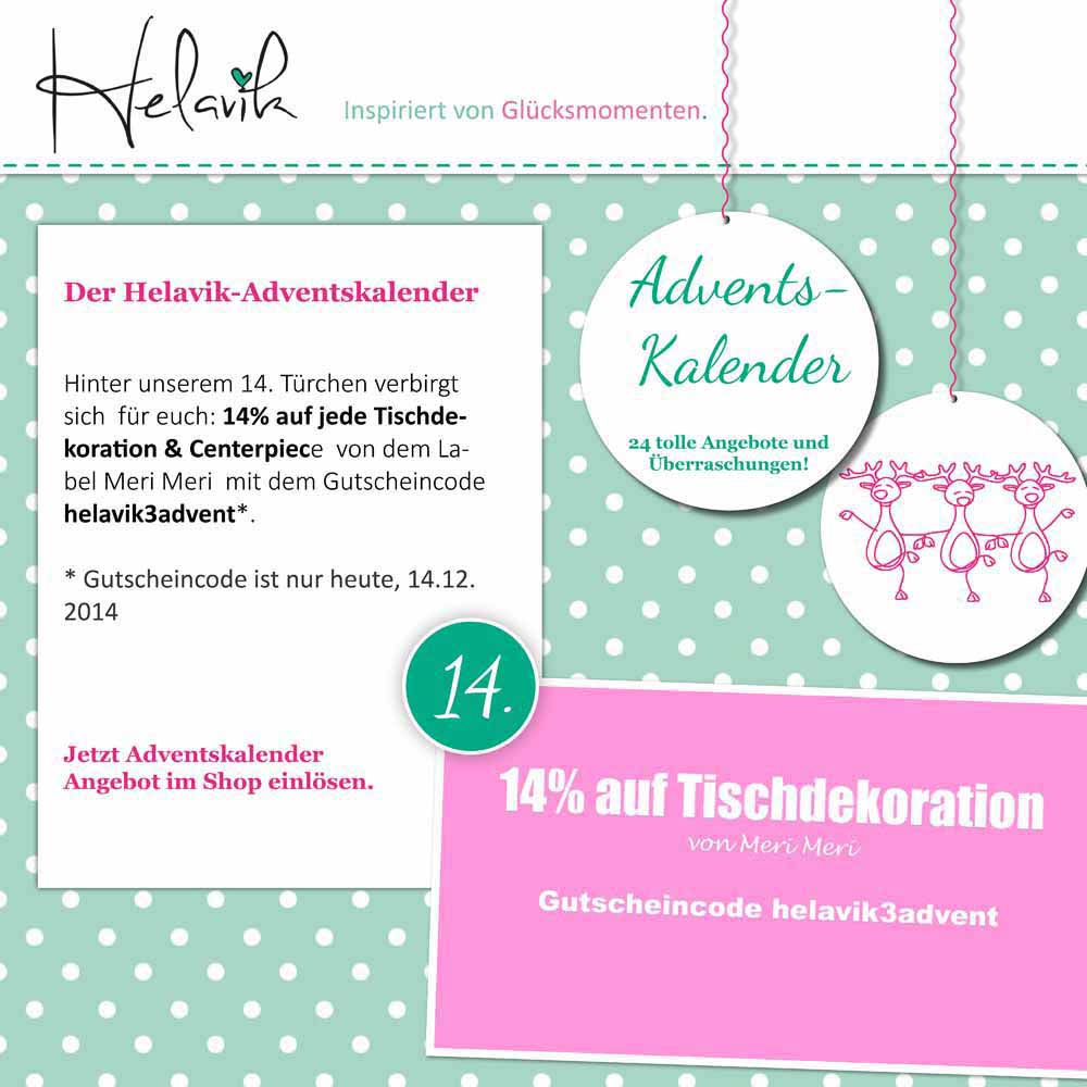helavik Adventskalender Gutschein facebook 14 Dezember