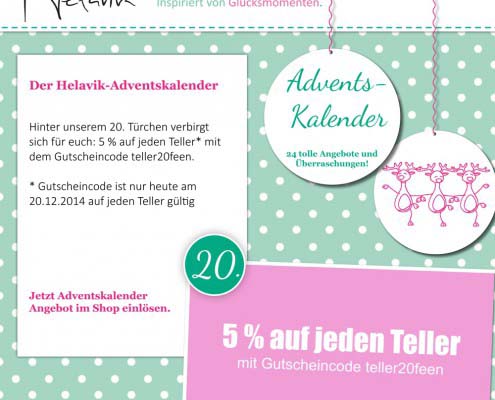 Gutscheine im Adventskalender