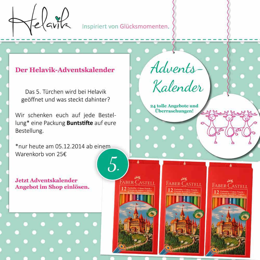 Buntstifte im Adventskalender