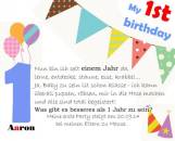 Einladungskarte zum 1. Geburtstag